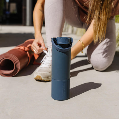 BrüMate Rise 25oz Water Bottle With 100% Leakproof Covered Silicone Straw | Insulated Stainless Steel Water Bottle | Cup-Holder Friendly | Fast Flow | Soft Sip Silicone Spout | BPA-Free (Lavender)