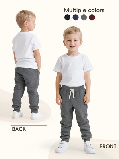 4 Pack Toddler Boys Sweatpants Cotton Toddler Boys Girls Sweatpants Pants with Pocket Drawstring Set A 4T