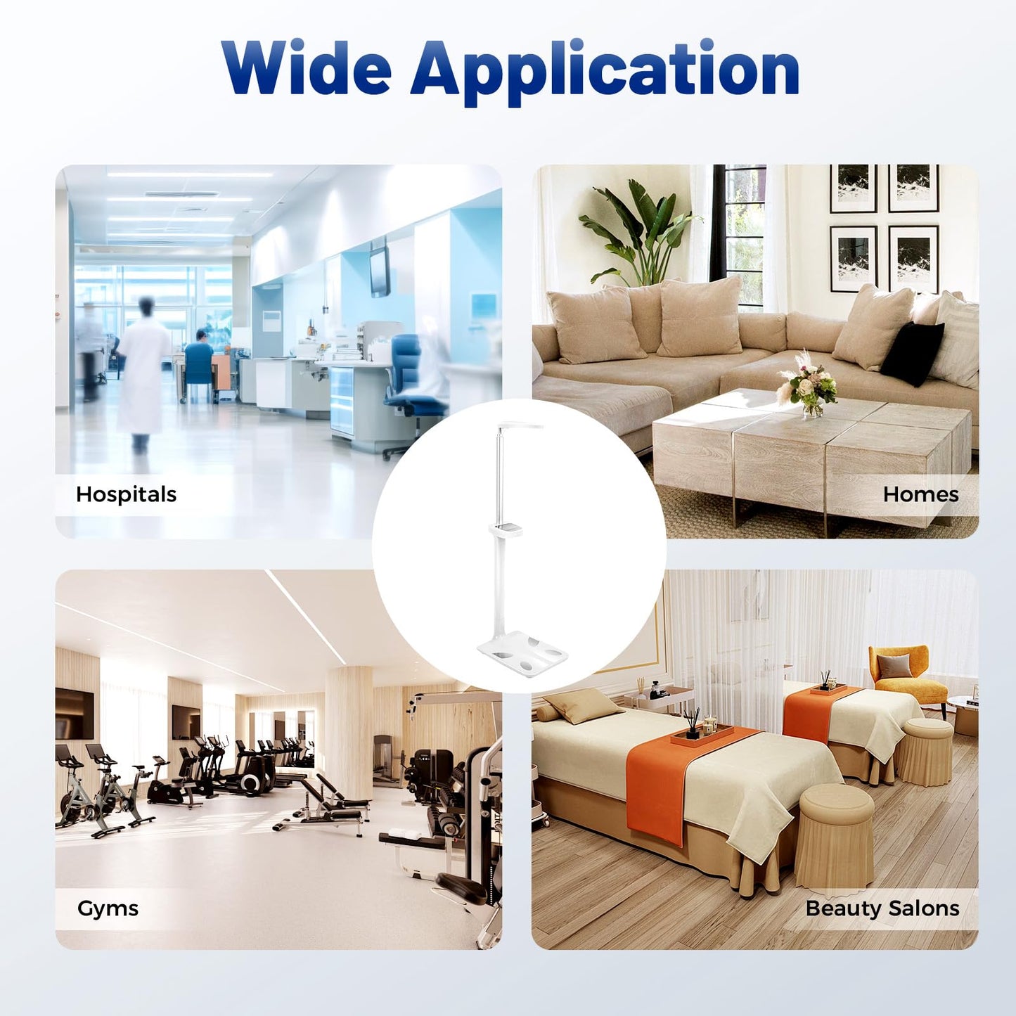 Medical Office Scale,Smart Physician Scale, Medical Scale for Weight and Height Measurement, Non-Contact Sonar Ranging All-in-One LCD Display for Measuring Weight, Height, Obesity, BMI and More