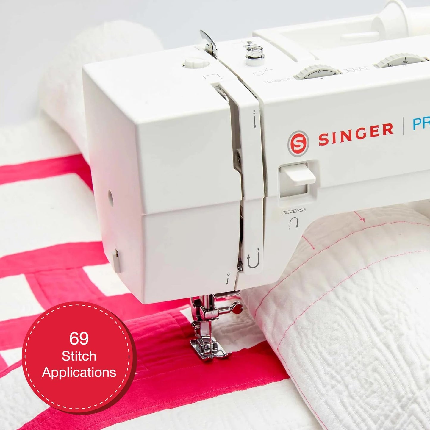 SINGER® Heavy Duty 4411 PRISMA High Speed Sewing Machine + Accessories | 11 Built-In Stitches Deliver 69 Stitch Applications | 50% More Power, 1000 Stitches/Min | Metal Frame, 4-Step Buttonhole