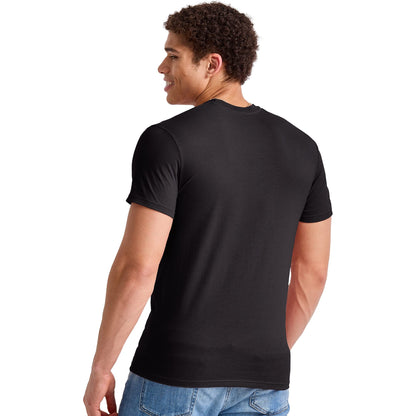 Hanes Comfortblend Standard Originals Lightweight, Crewneck T-Shirts for Men, Tri-Blend Tee, Tall Sizes, Black
