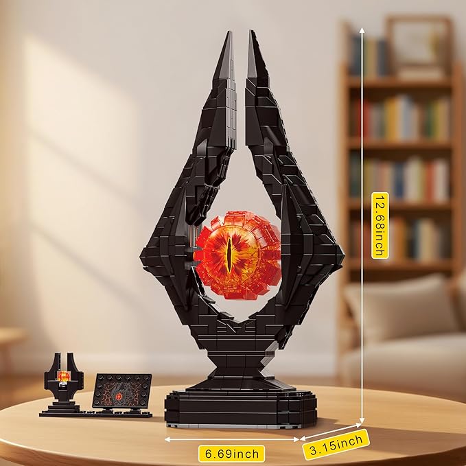 Movie-Inspired Building Toys Set Fantasy Eye Tower Building Set 925 Pieces Dark Collectible Building Kit for Adults &amp Teens Unique Birthday Gift for Men Home Office Desk Decor