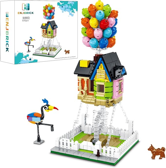 ENJBRICK Up Balloon House Building Kit for Kids 8-14 Yrs 635 Pcs Creative Building Block Set Tensegrity Sculptures