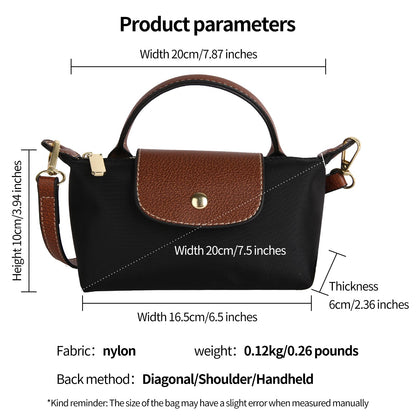 Mini Crossbody Bag for Women - Adjustable Strap Shoulder Purse, Small Spacious Tote with Zipper Pockets for Phone Wallet Keys 7.5in Baby Blue