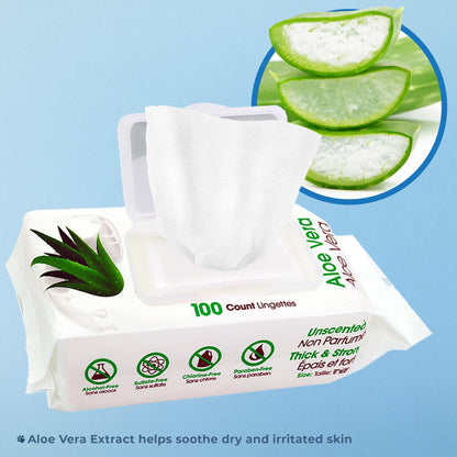 Best Pet Supplies Pet Wipes for Dogs - Dog Wipes Cleaning Deodorizing, for Coats, Ears, Paws - Hydrating, Aloe Vera