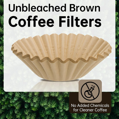 100 PCS Coffee Filters Compatible with Breville, Extra Large Basket Coffee Filters, Unbleached Disposable Paper, Smooth Brew Extraction, Will Not Tear or Clog, Ideal for Home Brewing