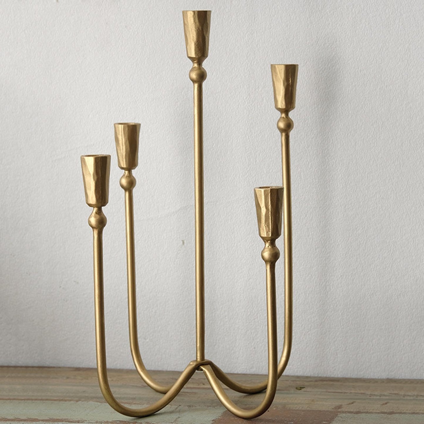 TrnAAs 5 Head Candle Holder Candlestick Home Decor Retro Style Versatile Wedding