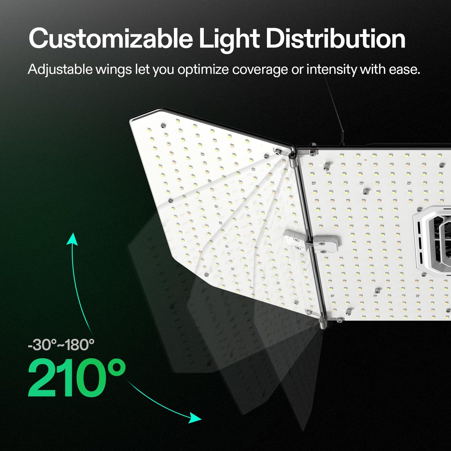 VIVOSUN AeroLight Wing AW200SE, LED Grow Light 200W with Integrated Circulation Fan, Compatible with App, Used with Growhub Controller E42A/E25 to Achieve More Functions for 2x4/3x3 Grow Tent