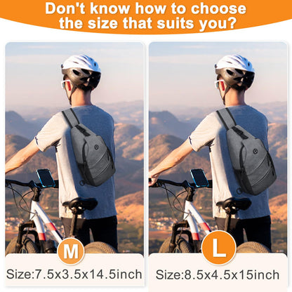 Crossbody Bags for Women Men Trendy Sling Bag Bakpack Casual Chest Bag with Convertible Shoulder Strap