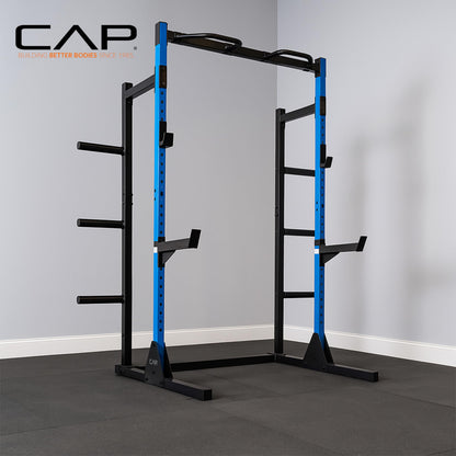 Cap Power Rack with Pull Up Bar & Attachments - Squat Rack & Strength Training Power Cage for Home Gym - RED