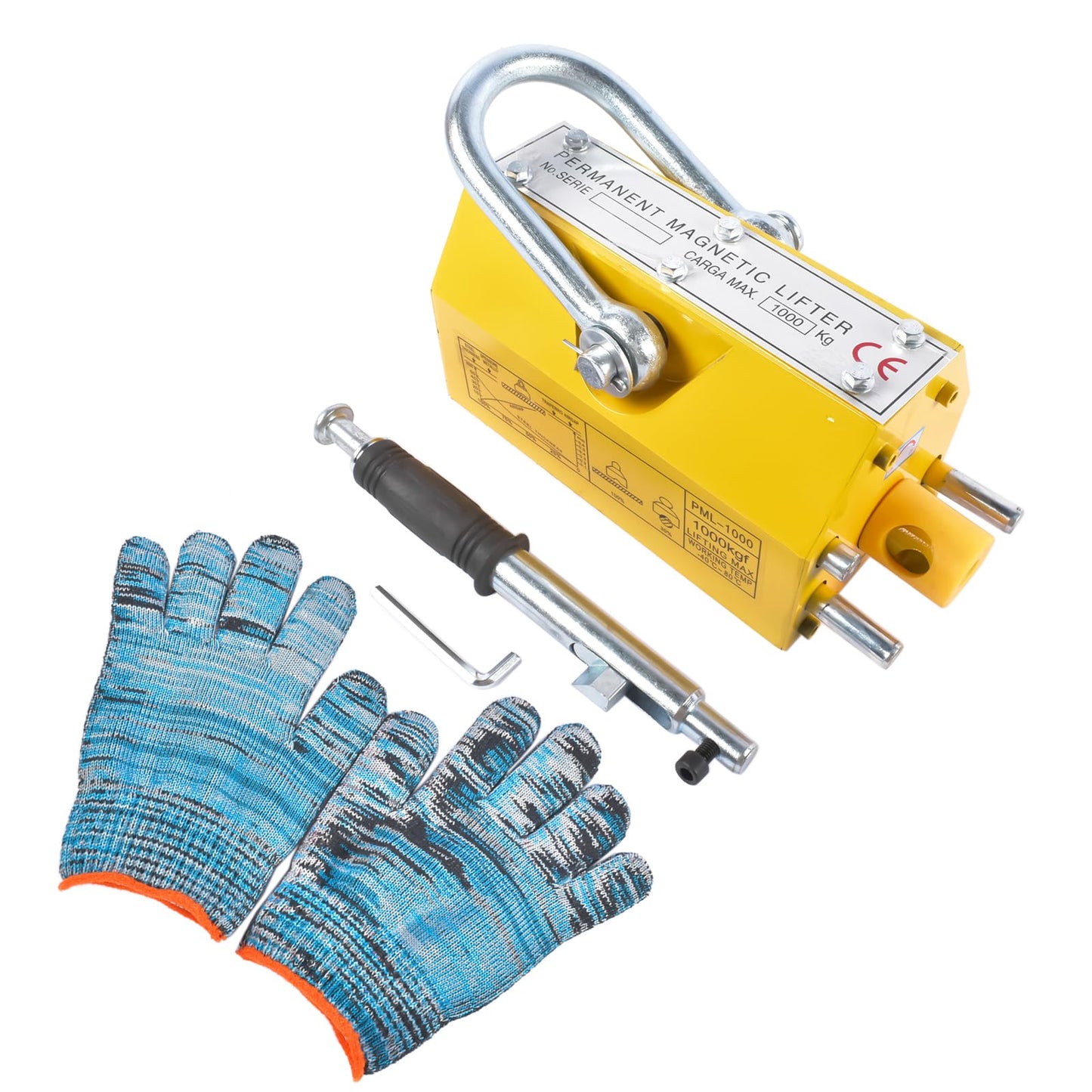 TEKKOAUTO Permanent Magnetic Lifter Lifting Magnet 2200 lbs/1000 kg Neodymium Hoist