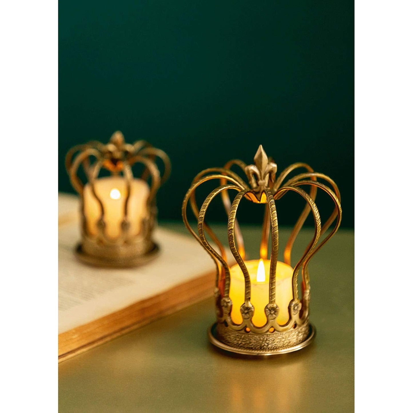 XILIN-1987 Candle Holderss European Style Brass Candle Holder Creative Candle Stand Home Decoration Decoration Home Dining Table Candlesticks Decorative Candlestick