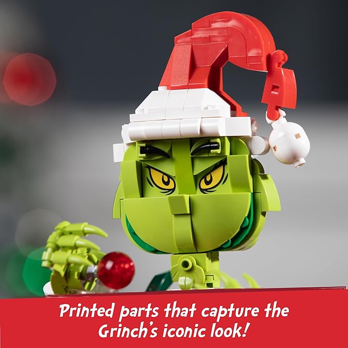 Brickcraft The Grinch Building Set 504 PCS Christmas Toy Kit for Kids &amp Adults 8+ Movable Hands Arm &amp Hat Holiday Collectible Display Model Fun Xmas Gift Idea for Grinch Fans &amp Builder