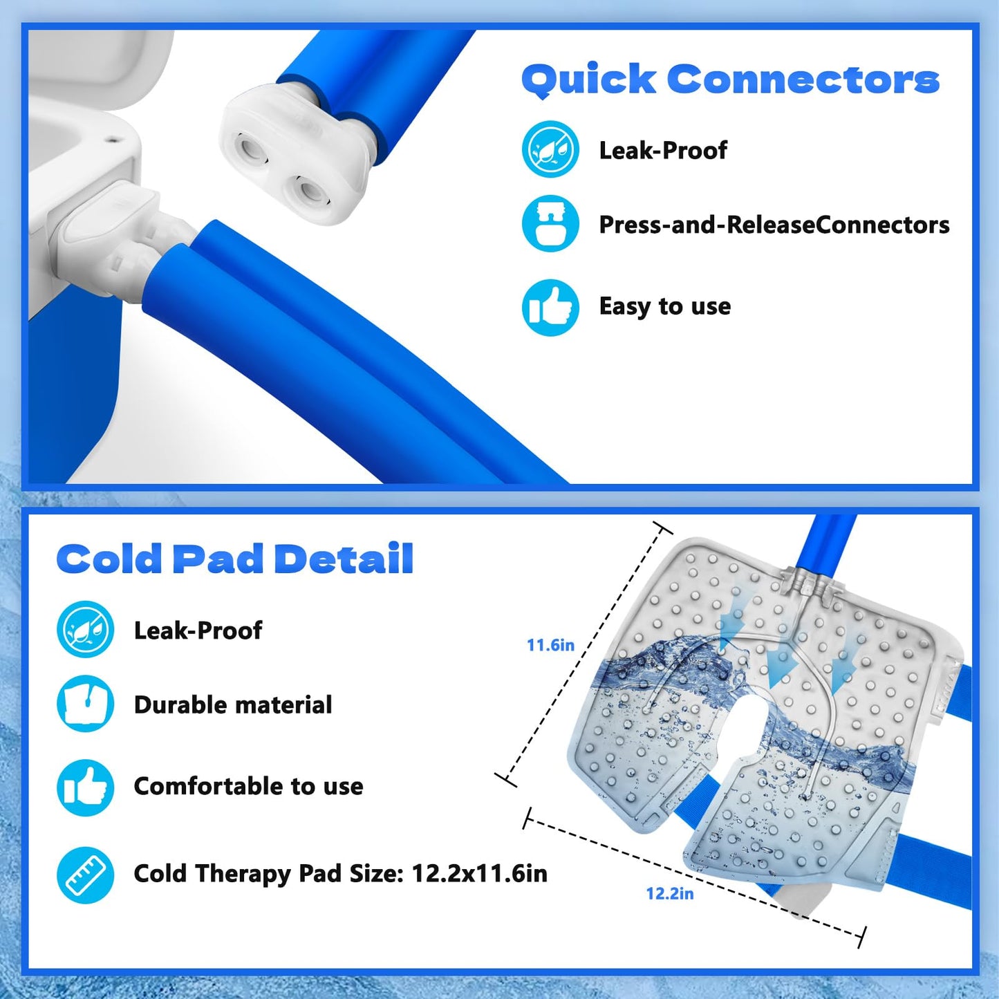Inmoredo Ice Machine for Knee After Surgery, Cold Therapy Machine for Knee Replacement with Programmable Timer,Ice Therapy Machine for Sports Injuries,Joint Pain,Strains,Sprains and Arthritis