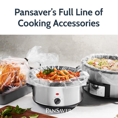 PanSaver Hotel Pan Clear Liners for Easy Clean Up - Disposable Buffet Pan Liners, Ovenable up to 400F (Half Pan - X-Deep | 23 x 18 IN)