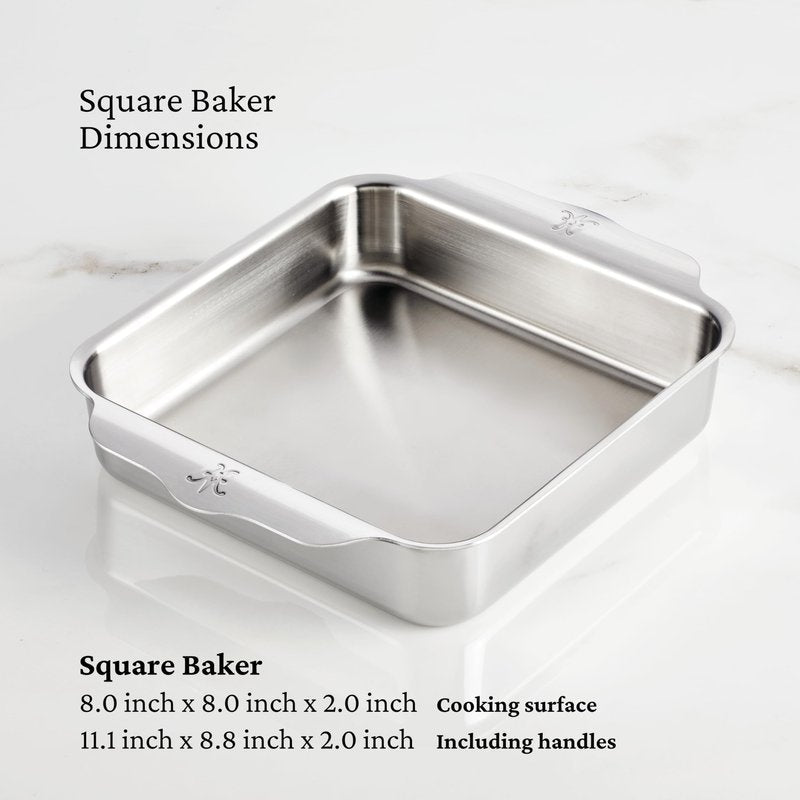 Hestan Provisions OvenBond - 8" x 8" Stainless Steel Square Baking Pan
