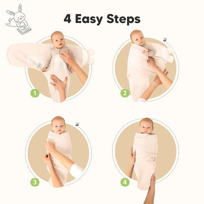 Angelic 3-Pack Organic Swaddles | Soft & Snug Baby Sleep Sacks for Newborns 0-3 Months