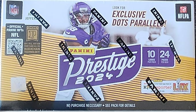2024 Panini Prestige Football 24-Pack Trading Card Retail Box (24 Packs Per Box 10 Cards Per Pack)