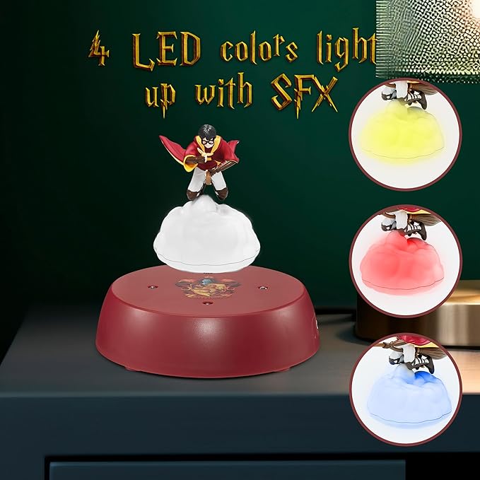 WARNER BROS Harry Potter Levitating Figurine Display - Magnetic Levitation Floating Harry Potter Collectible Display with LED Lights