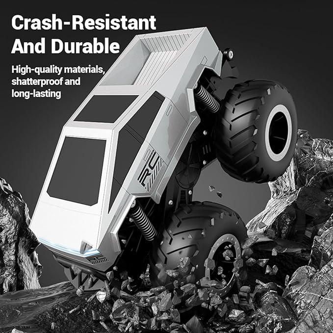 1:16 Cybertruck Remote Control Car 2.4 GHz 4WD Amphibious Off-Road Pick-up Truck with LED Light Waterproof Monster Truck Hobby RC Cars Toys for Teen Adults