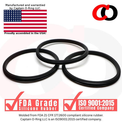 Captain O-Ring – Replacement Lid Seal Gaskets for Yeti Stainless Steel Insulated Tumbler Mugs (3 Pack) [30 oz Lid Size]