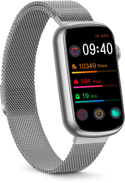 FITVII Slim Fitness Tracker with Blood Oxygen, Blood Pressure, 24/7 Heart Rate and Sleep Tracking, IP68 Waterproof Activity Trackers and Smart Watches with Step Tracker, Pedometer for Women Men