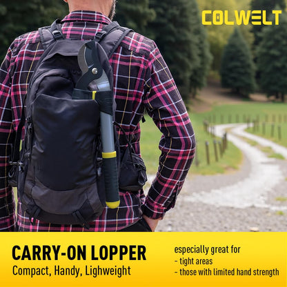 Colwelt Loppers Hedge Clippers Garden Shears 3Pcs, Compact Garden Loppers Shear Set with 17’’ Bypass Branch Cutters & Hedge Shears & Pruners, Tree Shrub Care Kit for Lopping with Soft Grip Handle