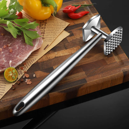 Aliglow Meat Tenderizer Hammer/Mallet Tool/Pounder For Tenderizing and Pounding Steak, Beef And Poultry. Solid Metal Construction With Comfort Grip Handle