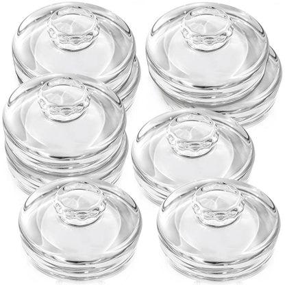 Nexboraque 9 Pack Fermentation Glass Weights with Easy Grip Handles, Clear Canning Weights and Pickling Glass Weight for Wide Mouth Mason Jars, Fermenting Kit, Kimchi, Sauerkraut