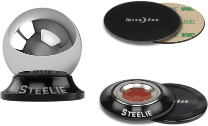 Nite Ize Steelie Orbiter Dash Kit - Magnetic Dashboard Phone Mount - Easy-to-Use & Durable Cell Phone Car Holder