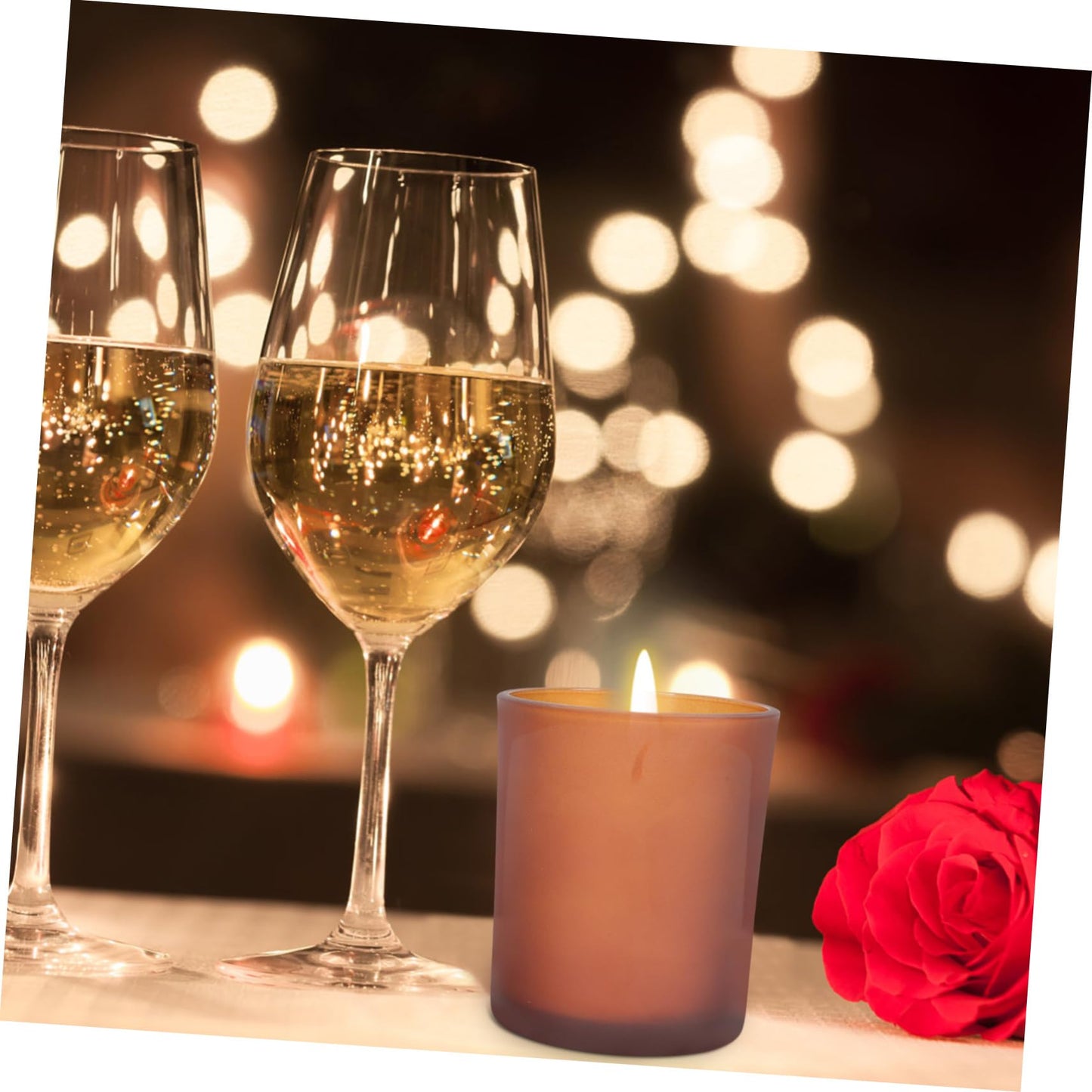 ABOOFAN 3sets Glass Candle Jar Marble Votive Holder Banquet Candlelight Dinner Supply