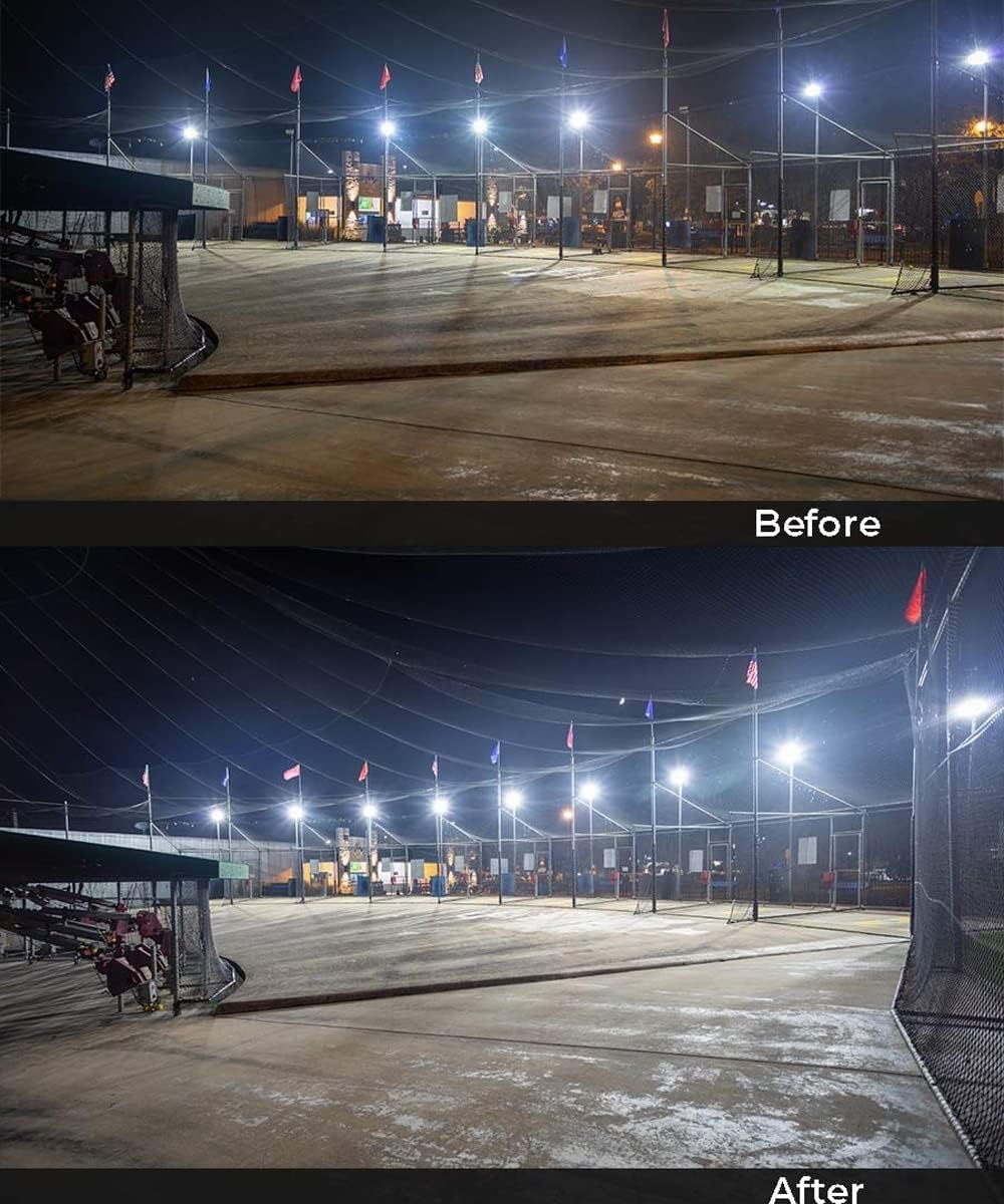 ledmo LED Flood Light Outdoor, 360W 50400LM Stadium Lighting, IP65 Waterproof, 5000K Daylight Commercial Lighting, for Large Yards, Parking Lots, Sports Fields, Arena (Easy Hardwired, Switch Control)