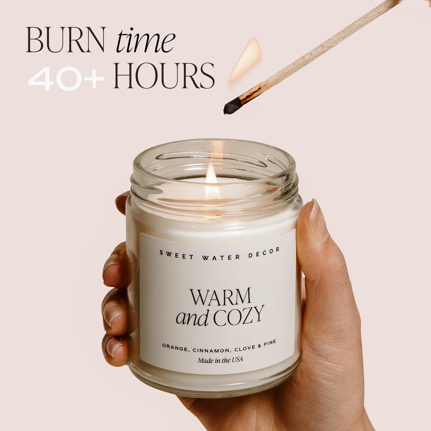 Sweet Water Decor Island Air Soy Candle - Tropical Fruit, Mountain Air, and Orange Scented Summer Candles for Home - 9oz Clear Jar and Gold Lid, 40+ Hour Burn Time, Made in The USA