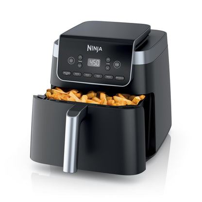 Ninja | Air Fryer | 4 QT Capacity | 4-in1 Roast, Crisp, Roast, Reheats, & Dehydrates | Dishwasher Safe Parts | Includes 20 Easy & Healthy Recipes | Compact | Grey | AF101
