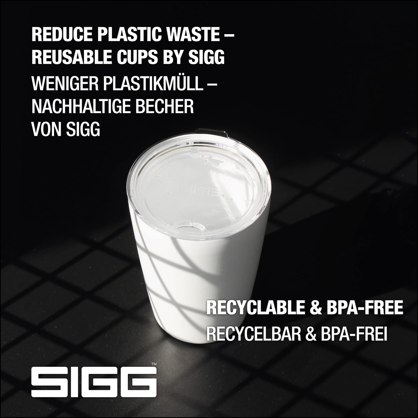 Sigg - Neso Pure Cream Coffee Travel Mug - With Tritan Lid - Dishwasher Safe - Lightweight - BPA Free - 18/8 Stainless Steel - White - 14 Oz