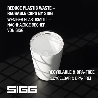 Sigg - Neso Pure Cream Coffee Travel Mug - With Tritan Lid - Dishwasher Safe - Lightweight - BPA Free - 18/8 Stainless Steel - White - 14 Oz