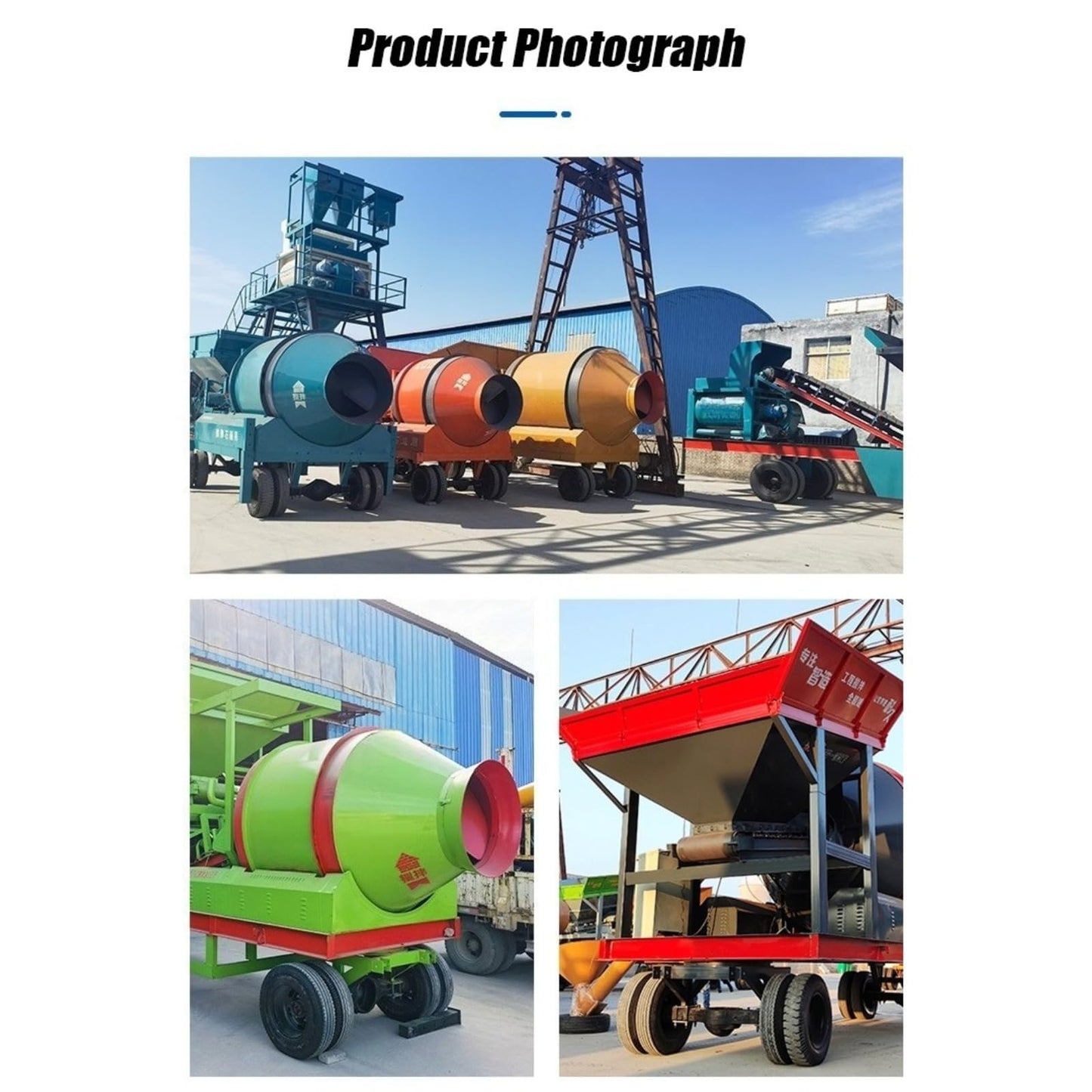 Small Concrete Mixing Station, Portable Aggregate Batching Equipment with Central Mixing Structure, Mobile Cement Plant for Building Projects