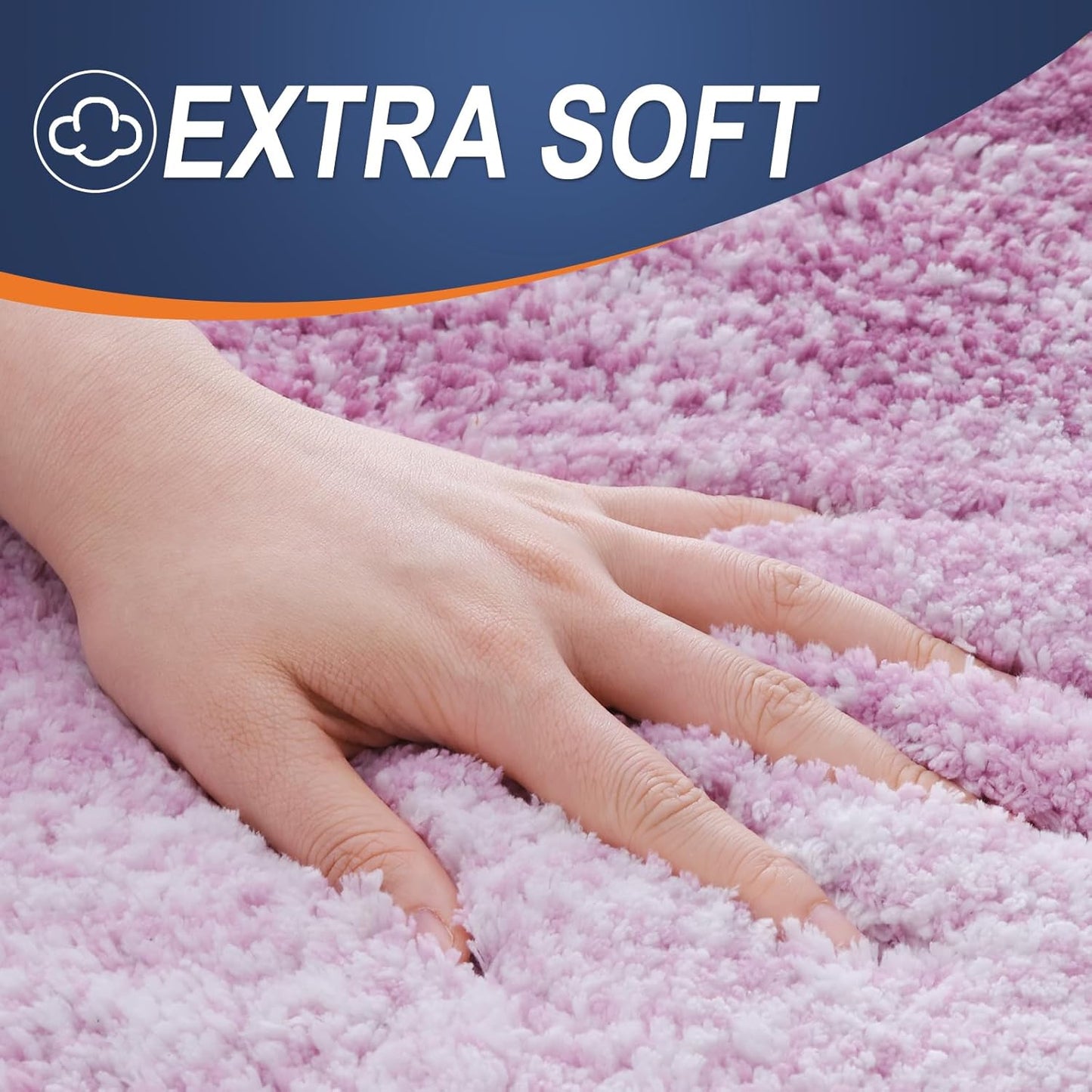 OLANLY Bath Rugs Mat - Extra Soft Microfiber, Quick Dry & Washable | 24x16, Pinkish-Purple