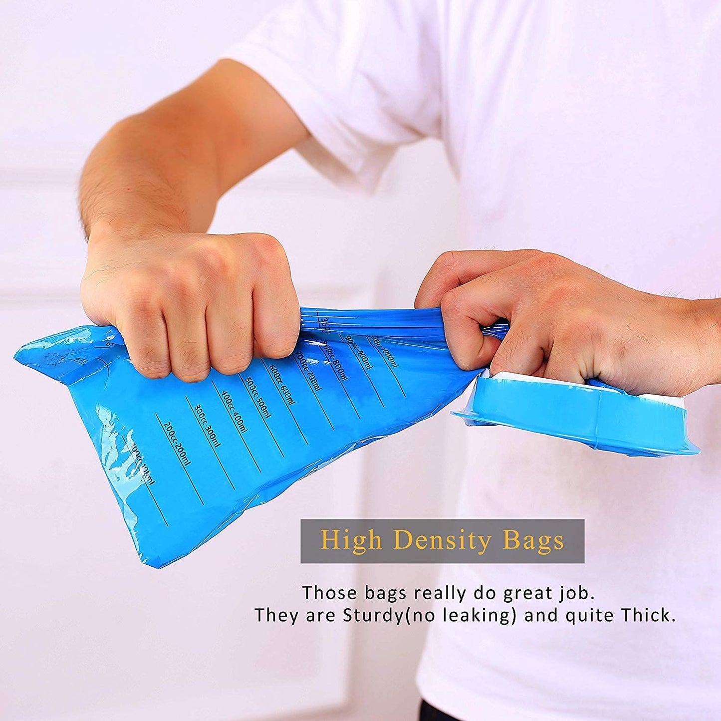 Valchoose 60 Pack Barf Bags Disposable, Portable Puke Bags, 1000ml High Density Blue, Leak Resistant Perfect for Morning Sickness, Kids, Adults, Pregnant Women, Taxis Drivers, Car Motion Sickness