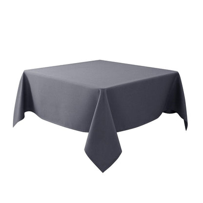 Biscaynebay Textured Fabric Square Tablecloths 70x70 Inches, Dark Grey Water Resistant Card Table Cloth Folding Table Cover for Dining, Kitchen, Wedding and Parties etc. Machine Washable