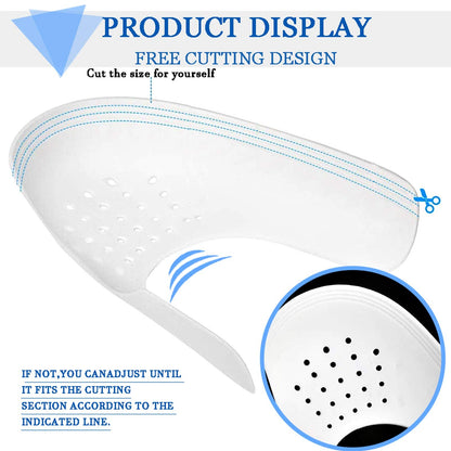 Madala 2 Pair Crease Protector for Air Force Shoes, Sneaker Shoes Protectors, Crease Guards Anti Crease Shoes Protector, Anti Wrinkle Shoes Crease Protector, No Crease Shoe Inserts for Men's 7.5-12