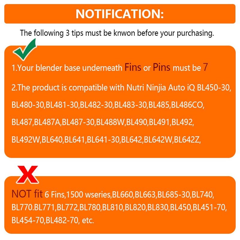 [Upgraded] Replacement 24oz Cups for Nutri Ninja Blenders, Cups with 7 Fins Replacement Extractor Blade Parts fit Ninja Auto iQ BL682-30 BL642-30 BL450-30 BL455-30 BL456-30 BL482-30 BL687CO-30 etc.