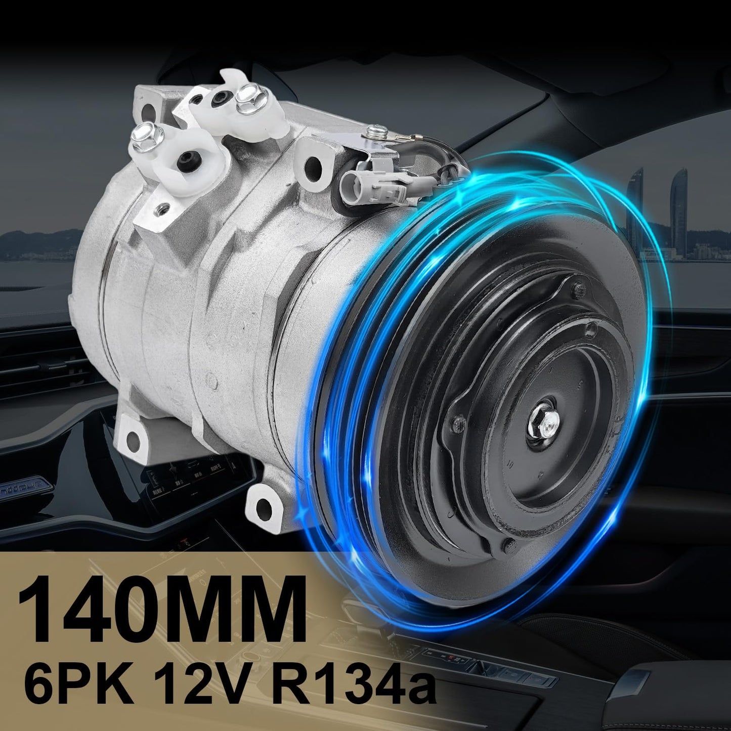 Aspligo Air Conditioner AC Compressor with A/C Clutch Fits for Toyota Corolla 2003-2008, Matrix 2003-2008 L4 1.8L,CO 27000C,158386, 8832002120, 883200212084, 8840302050, 8841002130, 8841102050