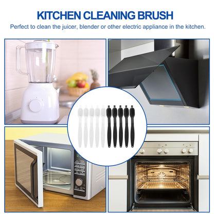 Healvian Kitchen Cleaning Brush Set with Suction Handle Small Nylon Brush for Juicer Blender and Electric Appliance Cleaning Tool 10 Pack