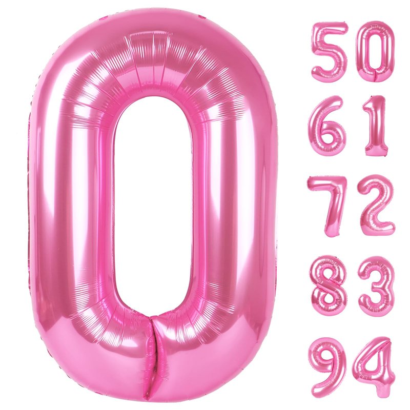 Pink Number 27 Balloons 40 inch, 27 Number Balloons, 27th Birthday Decorations, 27 Year Old Women Pink Party Supplies