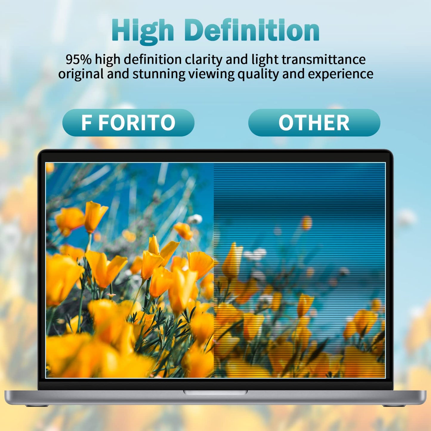 F FORITO 2-Pack 14 inch Anti Blue Light Laptop Screen Protector, Compatible with 14" Acer Swift X/Swift GO/Swift 3 OLED/Spin 5 Laptop with 16:10 Aspect Ratio