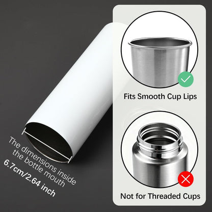 6 Pack 20 oz Skinny Tumbler Replacement Lids Plastic Splash Covers tops for 20 oz coffee cup lids Clear Cup Covers for 2.64 Inch Mouth Tumbler Cooler