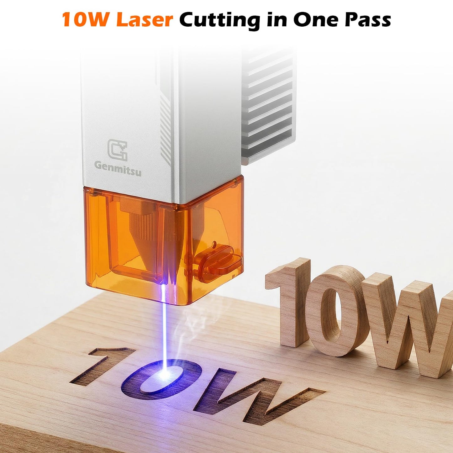 Genmitsu CNC Router Machine 4040-PRO + CFL10-40 10000mW Laser Module, for Metal Acrylic Cutting Milling, GRBL Control, Lead Screw Driven, 3 Axis Engraving, Working Area 15.7” x 15.7” x 3.1”