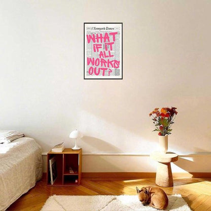 Drimiler Retro Newspaper Poster - Positive Affirming Quote Canvas Wall Art | 8x12in Framed Decor
