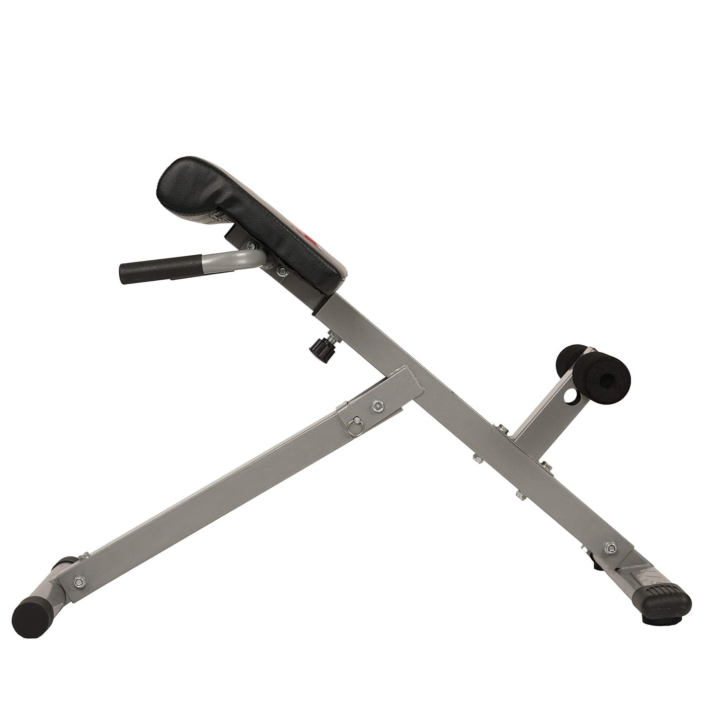 Sunny Health & Fitness Foldable Hyperextension Roman Chair w/Back Extension, Home Gym Sit Up Bench for Glute & Ab Workouts, Optional Adjustment Incline & Multi-Function Heavy-Duty Exercise Equipment